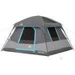 Ozark Trail 10' x 9' 6-Person Dark Rest Cabin Tent w/Skylight Ceiling Panels, 15.4 lbs