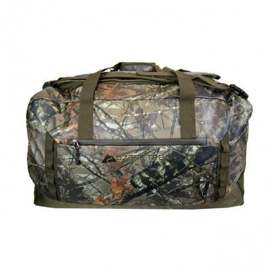 Ozark Trail 90L Packable All-Weather Duffel Bag with Convertible Backpack Straps, Camo