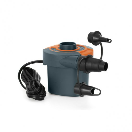 Ozark Trail Sidewinder 4\" 120V AC Plug Electric Air Pump, Grey and Orange