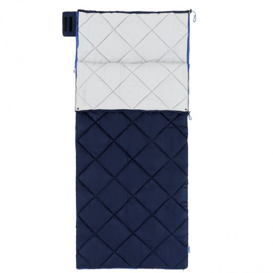 Ozark Trail XL Deluxe 40-Degree Warm Weather Rectangular Sleeping Bag, Navy Blue, 80\"x36\"