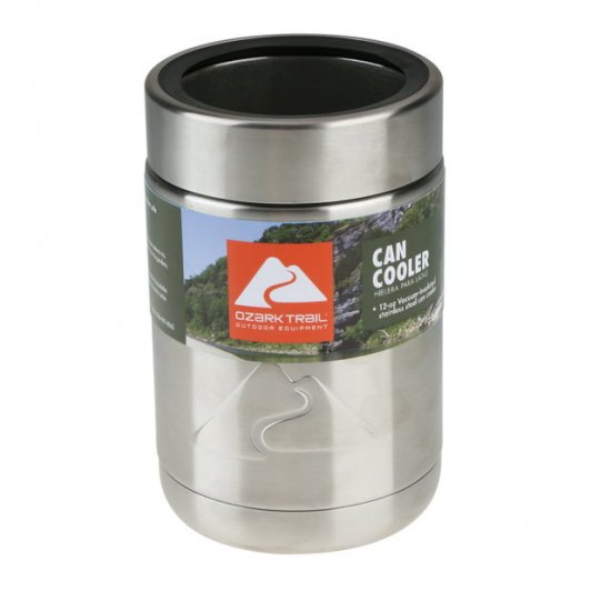 Ozark Trail Drink Sleeves Vacuum-sealed Stainless Steel Can Cooler, 12 oz