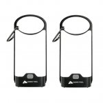 Ozark Trail LED 160 Lumens Thin Aluminum Frame Lanterns, with 6 AAA Batteries, 2 Pack, Black