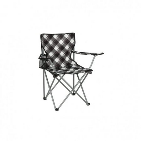 Ozark Trail Blanket and Two Chair Combo, Adult, Black White