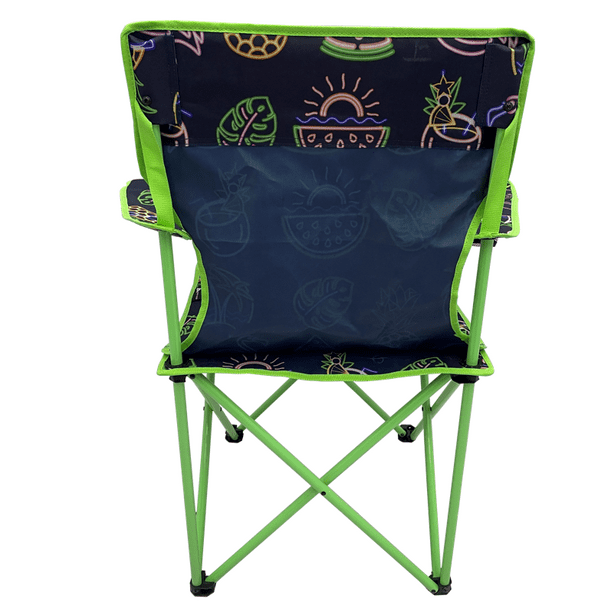 Ozark Trail Camping Chair, Neon Green and Blue